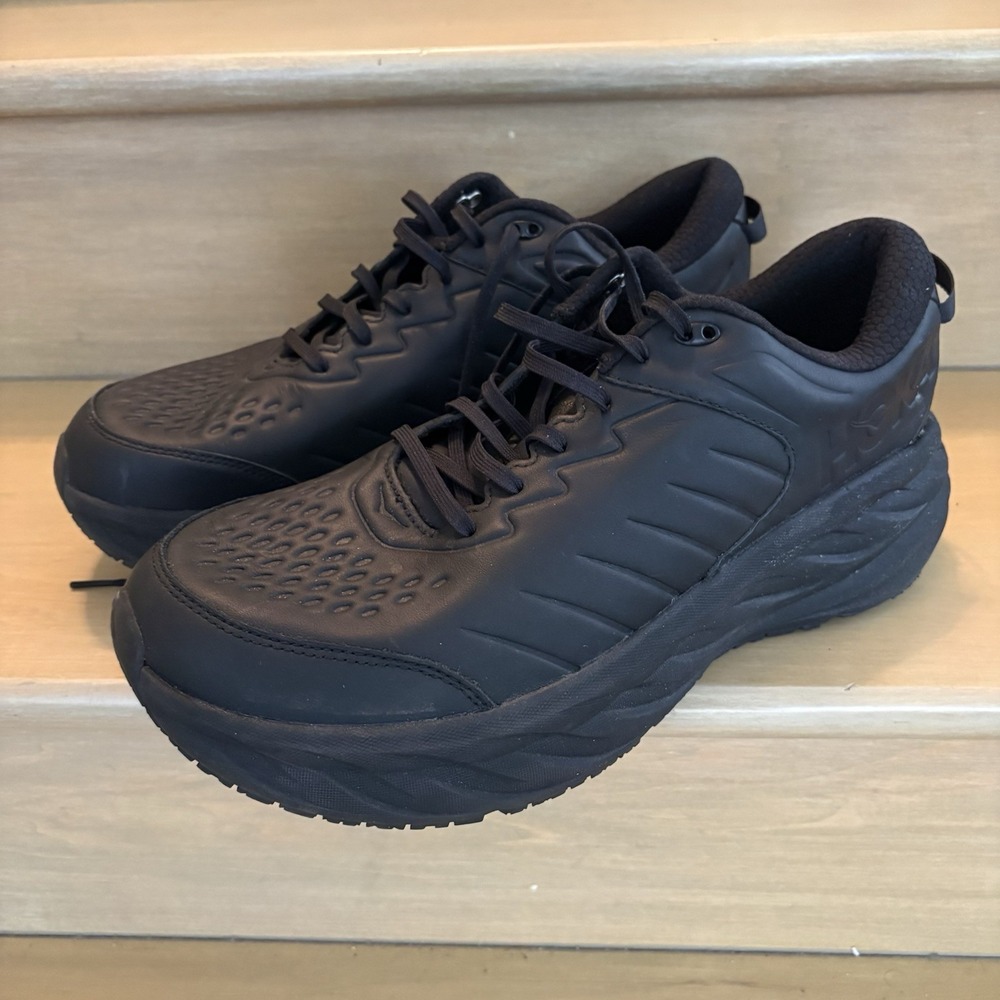 Hoka Bondi SR Wide Shoes Sneakers Men's Size 14 2E Black Pre Owned